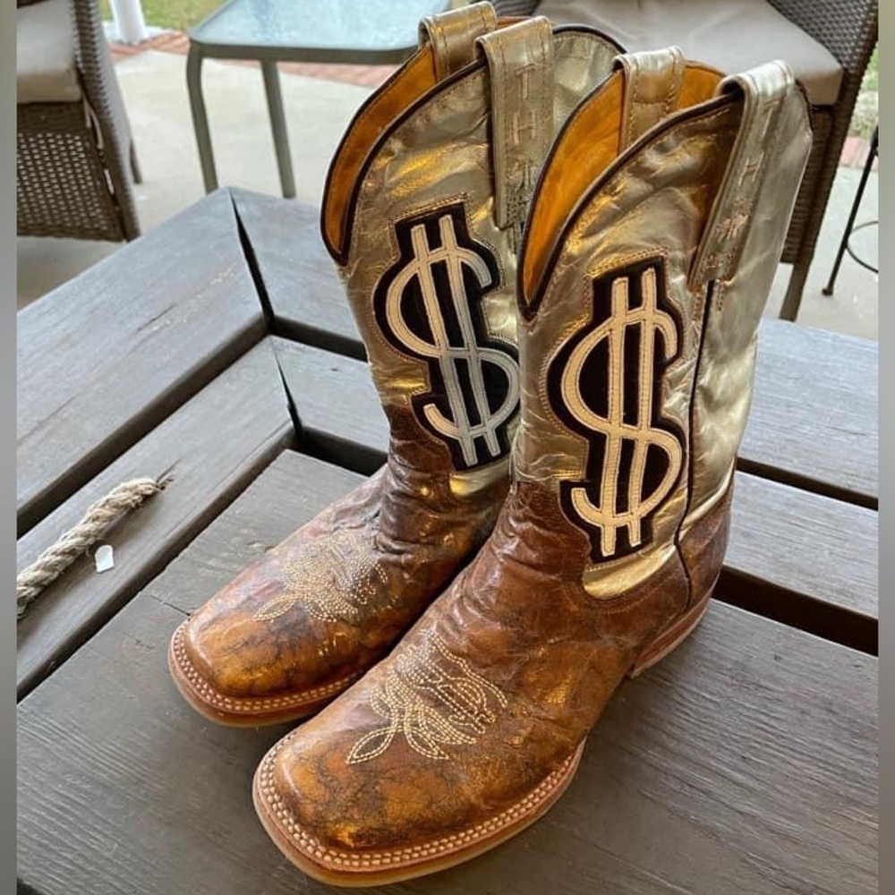 Tin Haul square toe cowboy boots